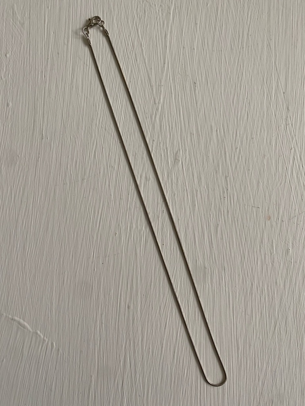 Minimalist Silver Snake Chain Necklace - Sterling Silver Modern Style - Picture 6 of 7